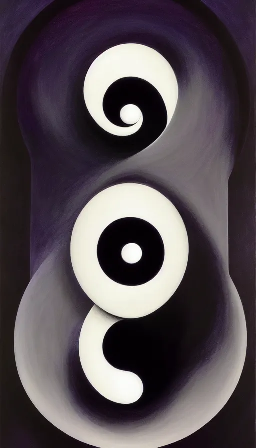 Prompt: Abstract representation of ying Yang concept, by Gerald Brom,