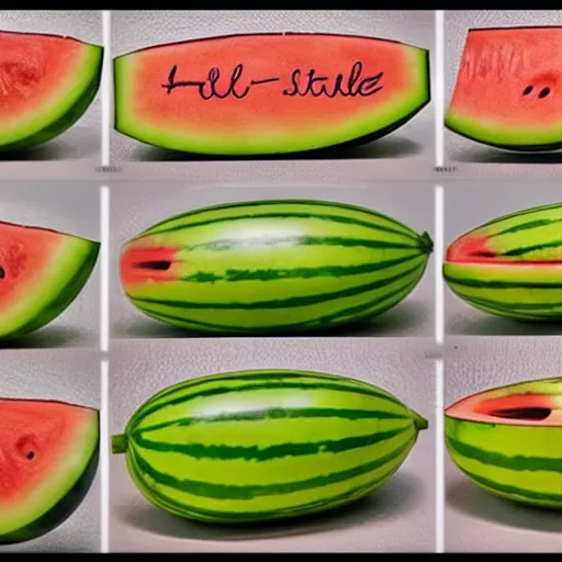 Image similar to hello stable diffusion my name is tom and i'd like you to paint me a watermelon if tou don't mind. thanks in advance!