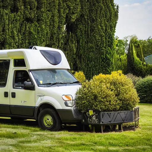 Prompt: shuttle in a garden