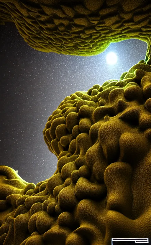 Image similar to highly detailed ultra sharp 3 d render cinematic composition of a smooth ceramic porcelain biomorphic magnolia stone nebula fluid fractal sci - fi surreal architecture landscape, granite, metallic, magnesium, marble, moss and lichen, vincent callebaut composition, mamou - mani, archviz, beautiful lighting, 8 k, unreal engine, hdr,