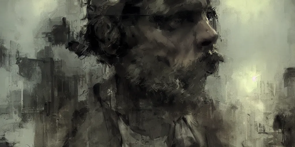 Image similar to bearded nation by jeremy mann, digital painting