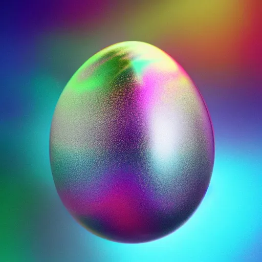 Prompt: colorful iridescent dragon egg 3d octane render 4K