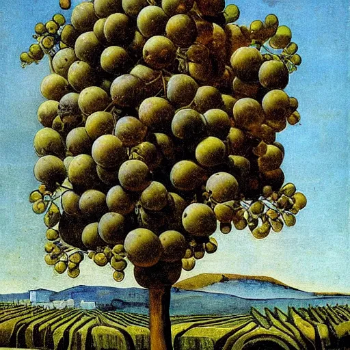 Prompt: grape tree by Giorgio De Chirico