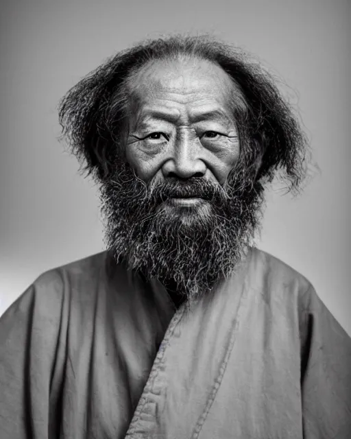 Prompt: an award winning portrait photograph of Lao tzu