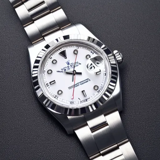 Prompt: exclusive watch, rolex, dial, engraving, professional photo, white background, high detail, close - up, photorealistic, in focus