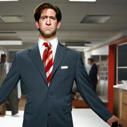 Image similar to jim halpert as the american psycho