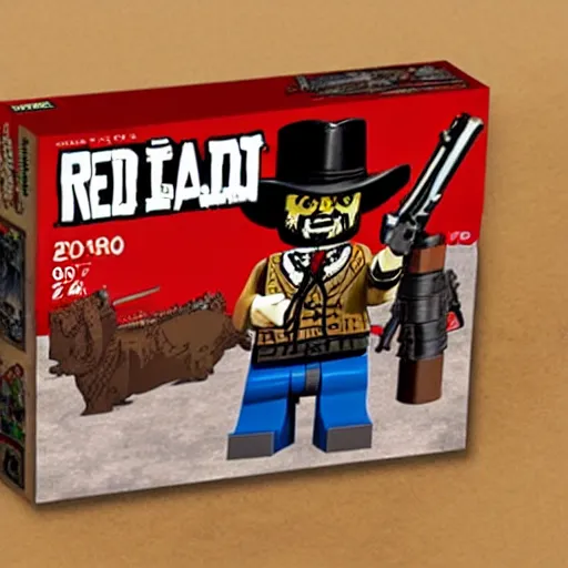 Image similar to Red Dead Redemption 2 in Lego