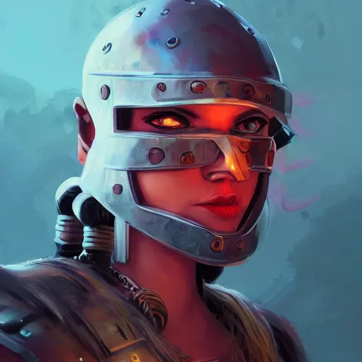 Image similar to cyberpunk viking helmet mask warrior goddess robot ninja fantasy, art gta 5 cover, official fanart behance hd artstation by jesper ejsing, by rhads, makoto shinkai and lois van baarle, ilya kuvshinov, ossdraws