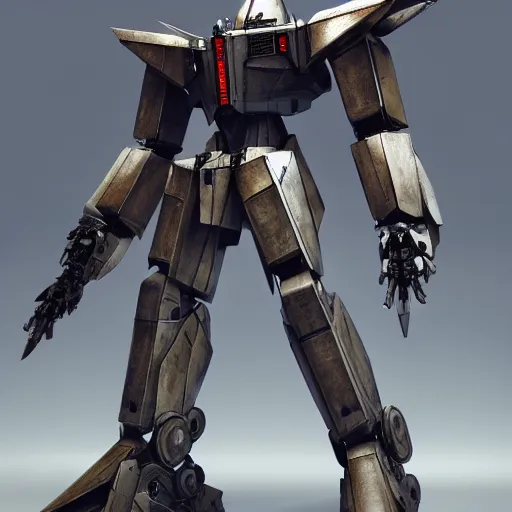 Image similar to video game play, full body armored core mecha by fujioka kenki, armored core style mecha, hyper realistic, hyper detailed, 8 k, octane render, unreal engine, ray tracing