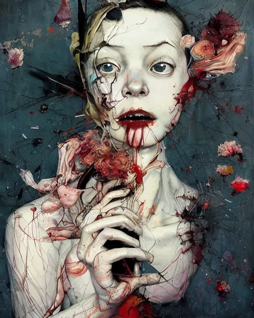 Image similar to there is ugliness in beauty, but there is also beauty in ugliness. in the style of adrian ghenie, esao andrews, jenny saville, edward hopper, surrealism, dark art by james jean, takato yamamoto