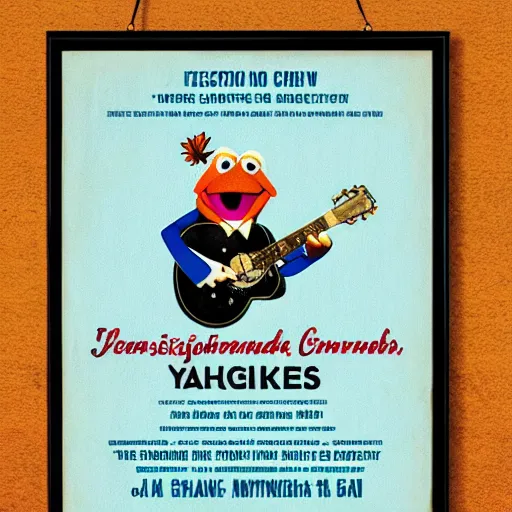 Image similar to a concert poster for the muppets in the style of jefferson airport