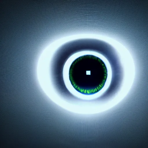 Prompt: A glowing eye pupil, gradient background, 3D render, blender, unreal engine