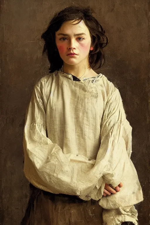 Image similar to Richard Schmid and Jeremy Lipking and Antonio Rotta full length portrait painting of a young beautiful traditonal bible DArtagnan from the The Three Musketeers