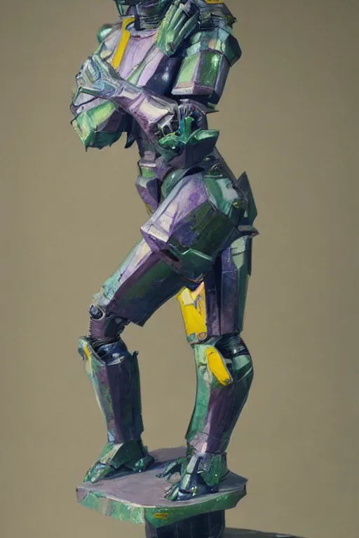 Image similar to studio portrait of lawful good colorful female holy mecha paladin absurdly beautiful, elegant, young sensual graceful woman, sculpture by auguste rodin