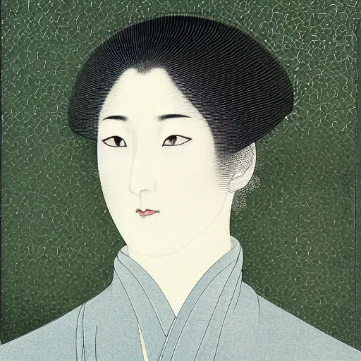 Prompt: portrait by Yasunari Ikenaga