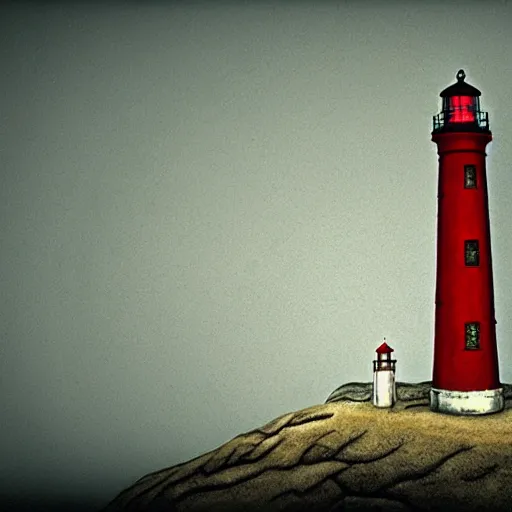 Prompt: a beautiful photo of a lighthouse from silent hill, realistic, very detailed