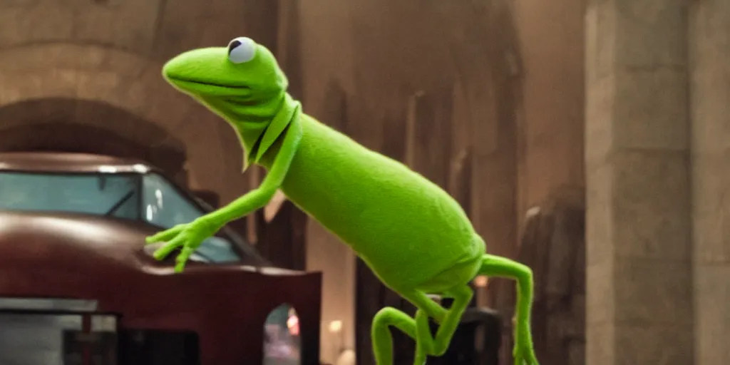 Image similar to Kermit in the Avengers movie (2012), IMAX footage