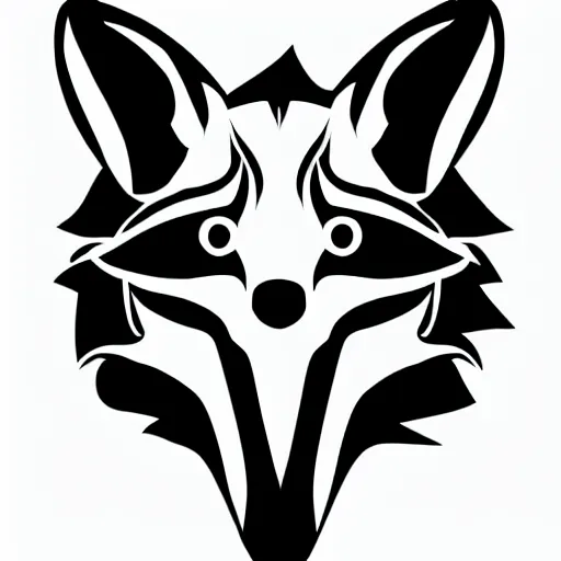 Image similar to a vector logo of a fox with candle head