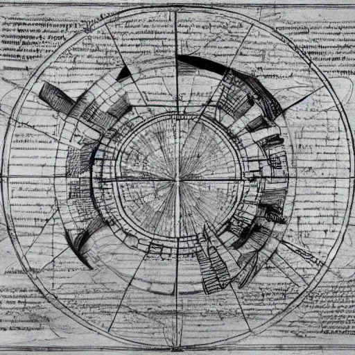 Prompt: davinci schematic for a ufo