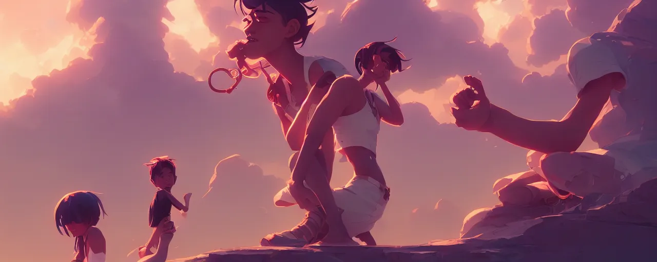 Image similar to problem chain illustrated behance hd by jesper ejsing, by rhads, makoto shinkai and lois van baarle, ilya kuvshinov, rossdraws global illumination.