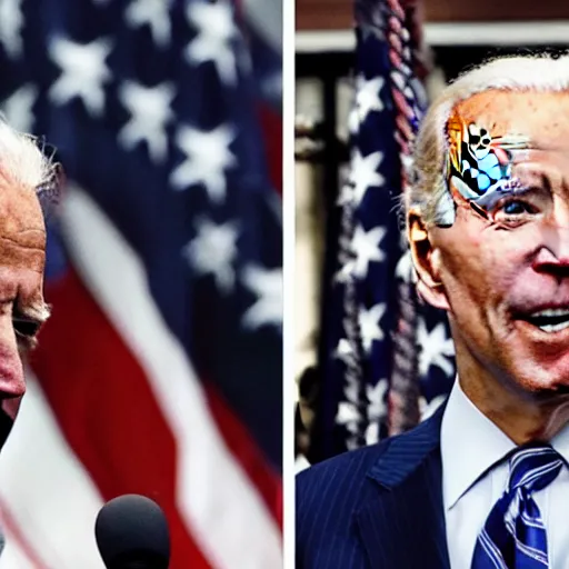 Image similar to joe biden tackling joe biden