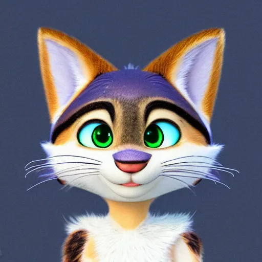 Image similar to princes jasmin, anthropomorphic cat, in the style of zootopia, highly detailed