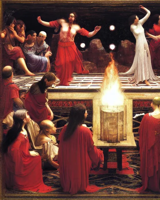 Image similar to the nine spheres of heaven from dante's divine comedy, painting by john william waterhouse and edwin longsden long and theodore ralli and nasreddine dinet, oil on canvas. cinematic, hyper realism, dramatic lighting, high detail 8 k