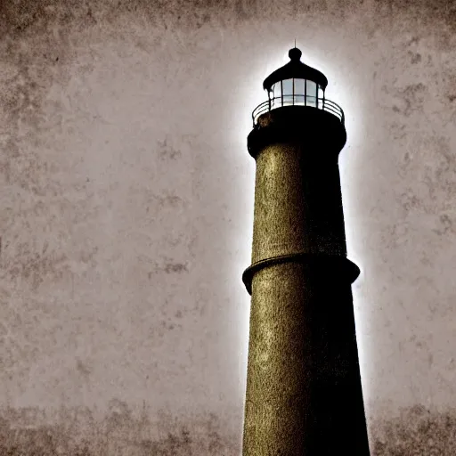 Image similar to a beautiful image of a lighthouse from silent hill, realistic, very detailed