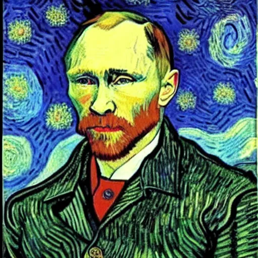 Image similar to Putin by Van Gogh