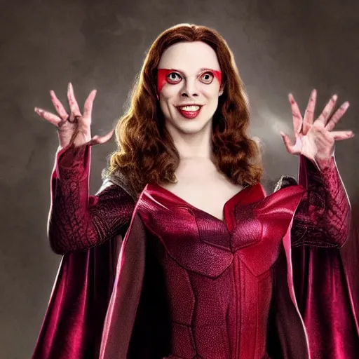 Prompt: steve buscemi as the scarlet witch