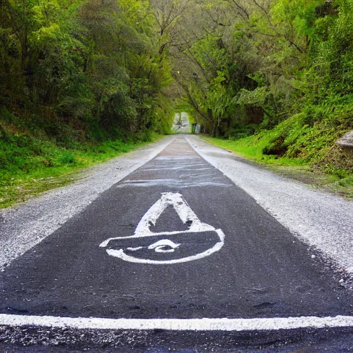 Prompt: road made of fish