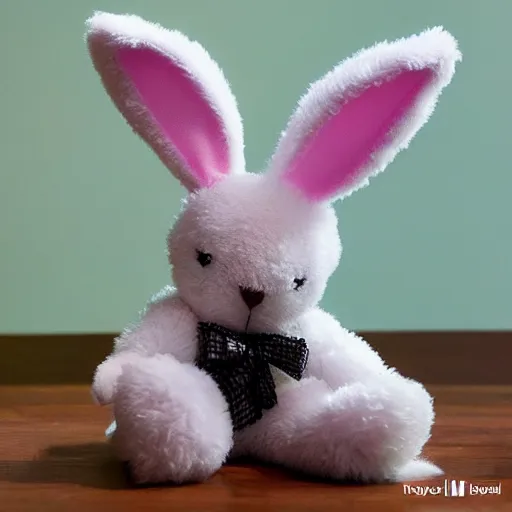 Image similar to a toy look like a fluffy bunny