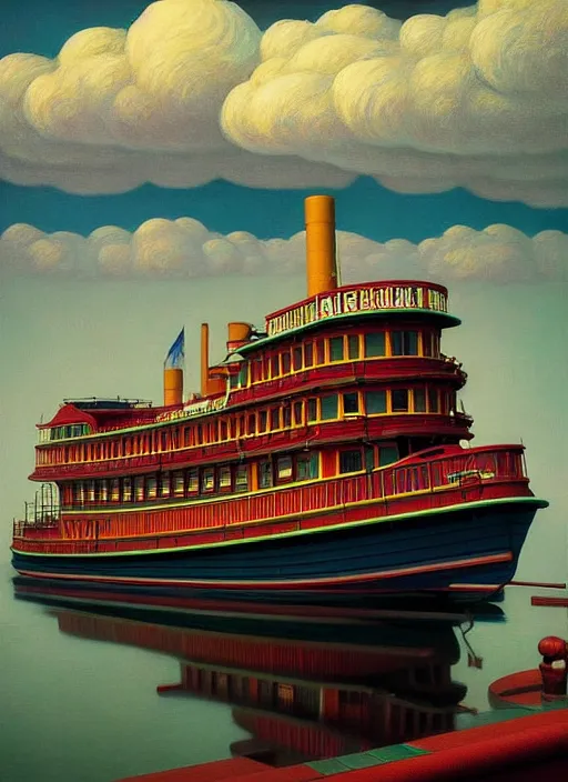 Prompt: hyper detailed 3d render like a Oil painting - the steamboat by Jacek Yerka, Mariusz Lewandowski, Houdini algorithmic generative render, Abstract brush strokes, Masterpiece, Edward Hopper and James Gilleard, James Jean and artgerm, Mark Ryden, Wolfgang Lettl, hints of Yayoi Kasuma, octane render, 8k