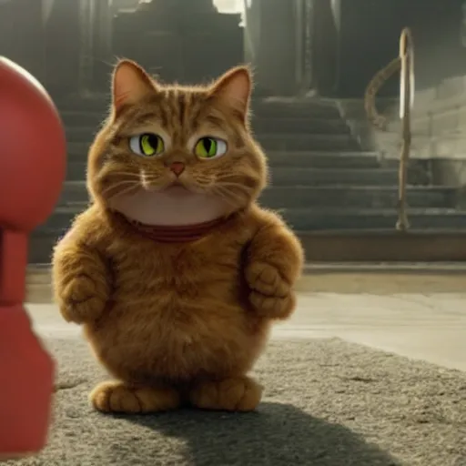 Image similar to garfield in avengers ( 2 0 1 2 )