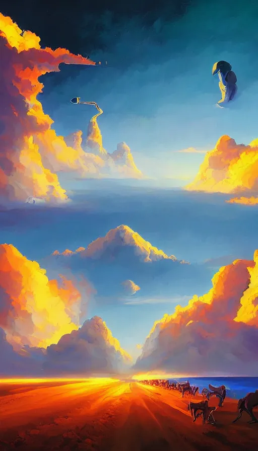 Image similar to the end of the world, by rhads