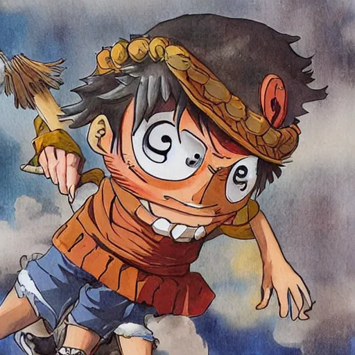 Image similar to luffy by studio ghibli