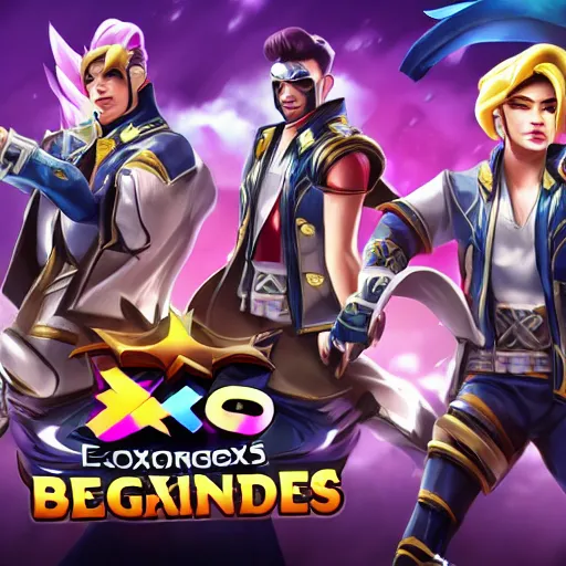 Prompt: members of the band exo as mobile legends heroes, 8 k, high definition, extremely detailed