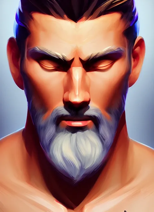 Image similar to the god zeus, lightning, portrait, sharp focus, digital art, concept art, dynamic lighting, subsurface scattering, photoreal, trending on artstation, by emylie boivin 1. 0, rossdraws 2. 0
