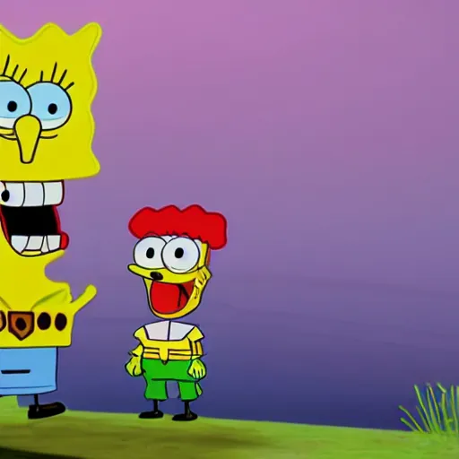 Prompt: Spongebob meets patchy the Pirates, hyper realistic, HD, HQ, photo realistic