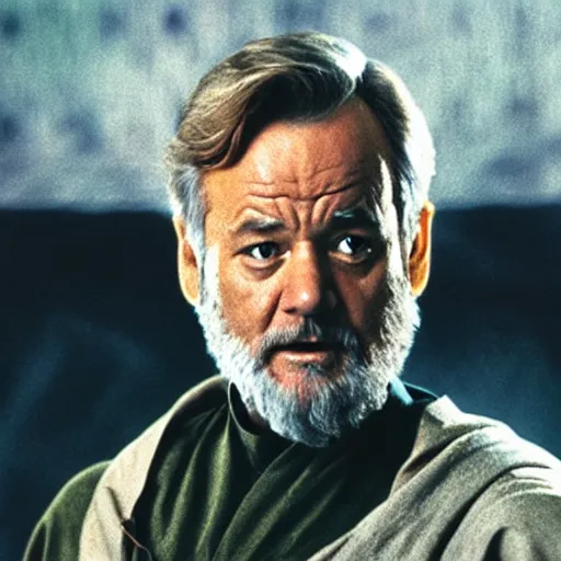 Prompt: bill murray as obi wan kenobi