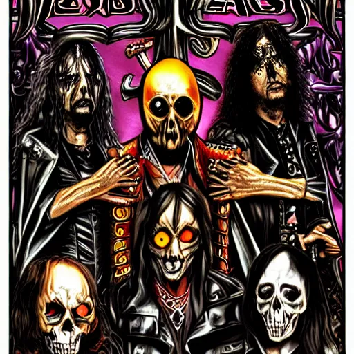 Image similar to judas priest in death metal art style