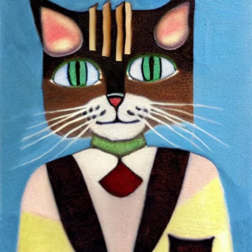 Image similar to portrait of a puppet cat