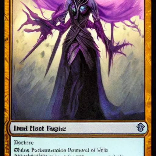 Image similar to potrait of beautiful necromancer from Magic The Gathering