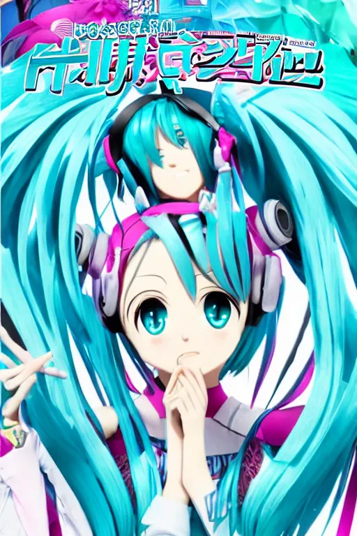 Image similar to the poster of hatsune miku