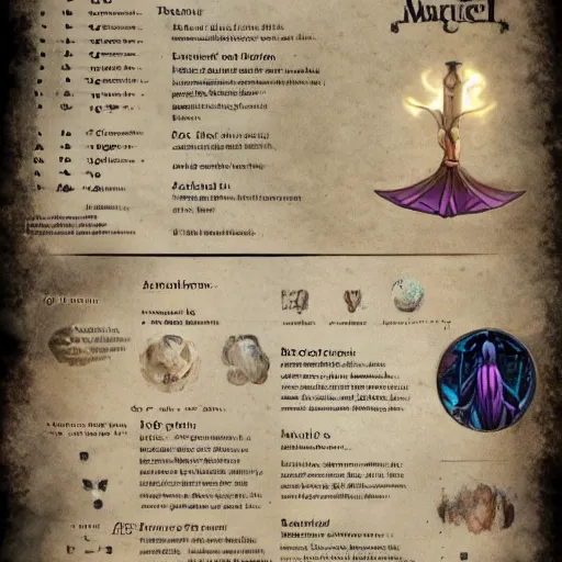Image similar to magical amulet reference sheet,