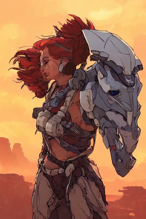 Image similar to combination suit armor aloy horizon forbidden west horizon zero dawn robot ninja mask helmet backpack tribal, art gta 5 comics, official fanart behance hd artstation by jesper ejsing, by rhads, makoto shinkai and lois van baarle, ilya kuvshinov, ossdraws radiating a glowing aura cgi rtx 2 0 2 2