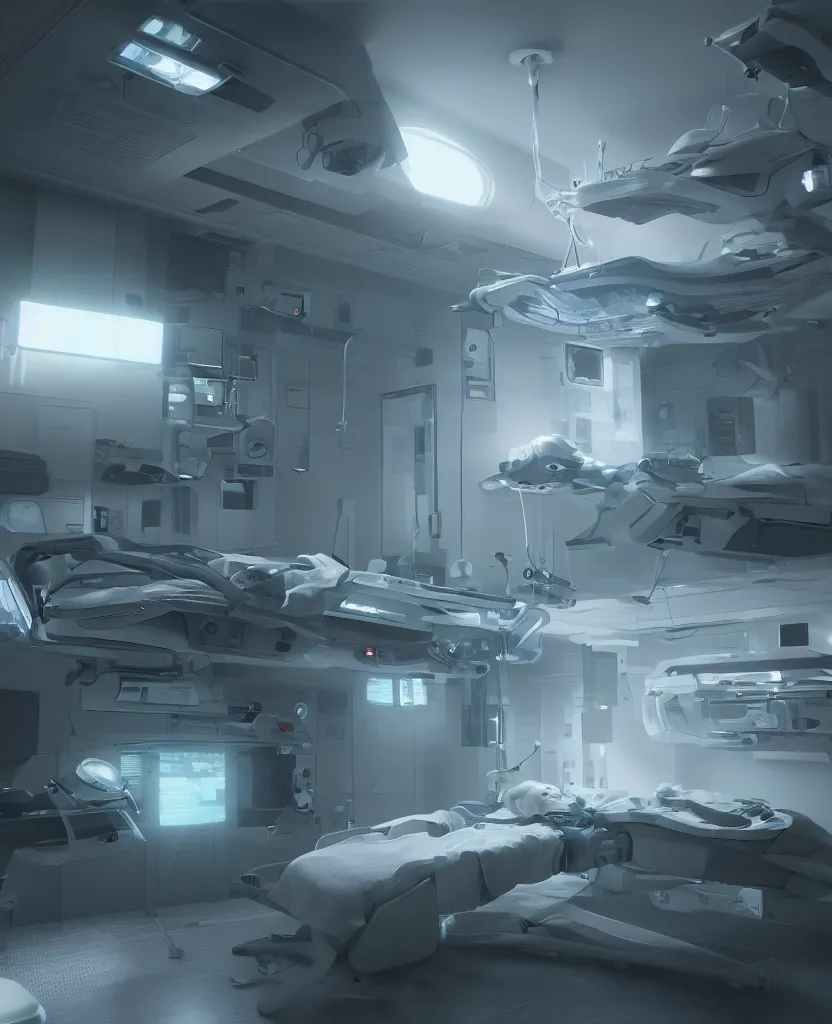 Prompt: a futuristic sc - fi thriller about a man who wakes up in a hospital with no memory of who he is. he soon discovers that he is part of a secret government project that has been experimenting on him. octane render, 8 k, artstation, unreal engine 5