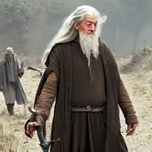 Image similar to gandalf in the movie blood diamond