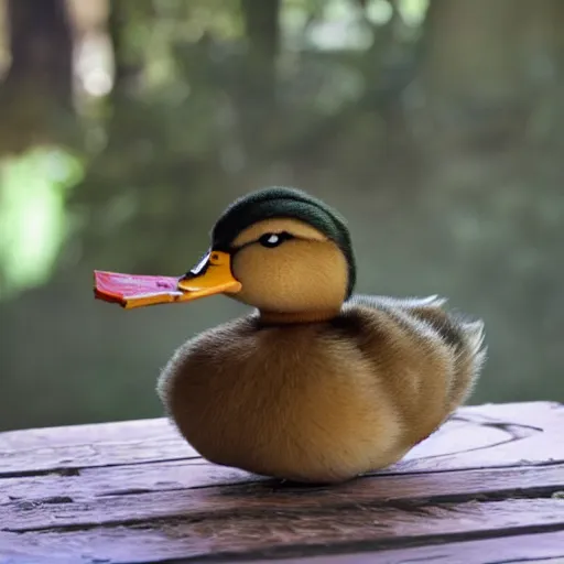 Prompt: duck smoking a fat joint