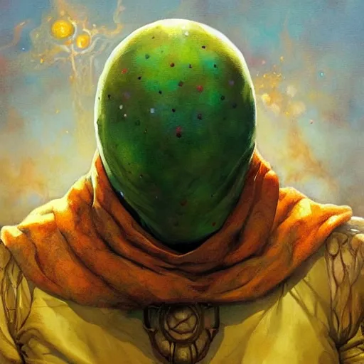 Image similar to Mysterio, artwork by Esao Andrews,